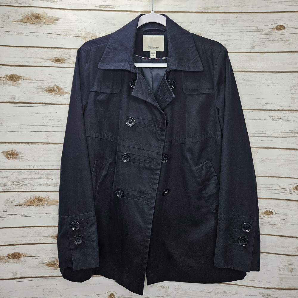 Faconnable 3/4 Trench Coat Jacket Size Medium